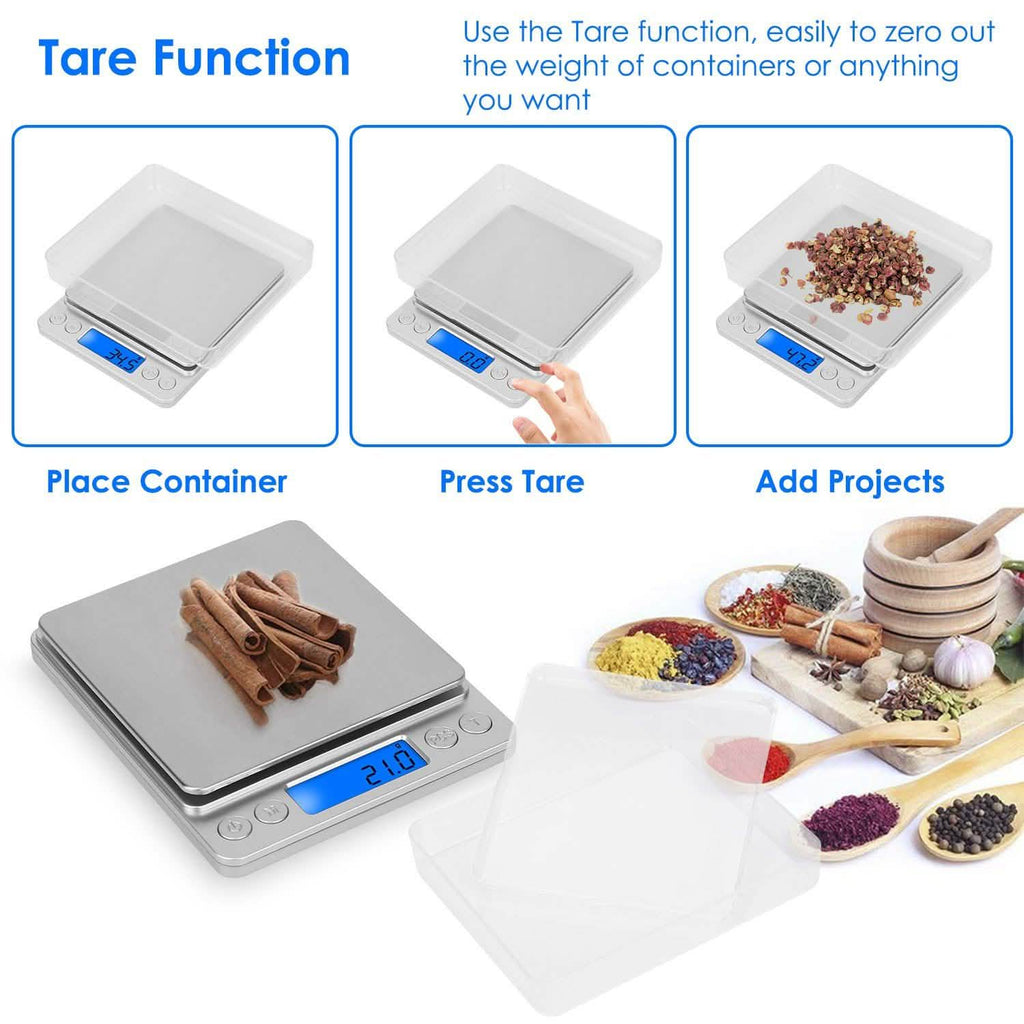 Digital Kitchen Scale with Dual Trays