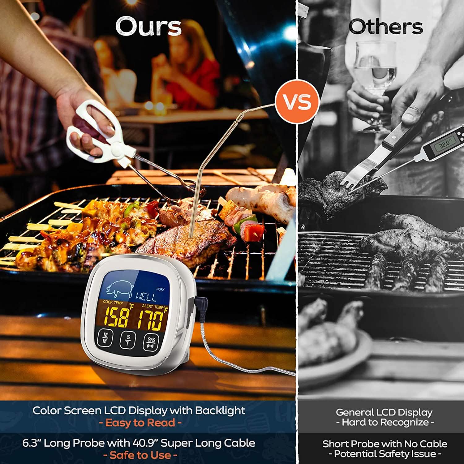 Digital Meat Thermometer for Cooking