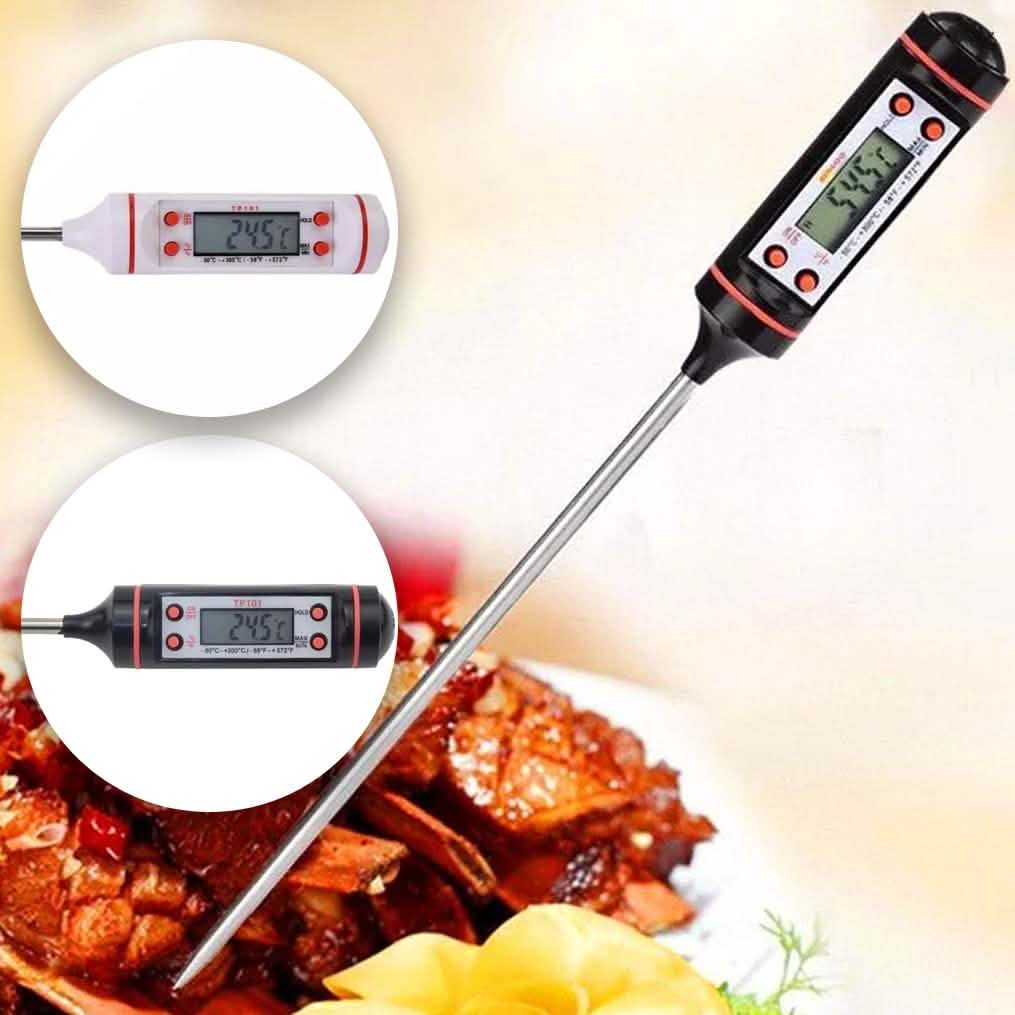 Digital Meat Thermometer with LCD Display for BBQs & Ovens
