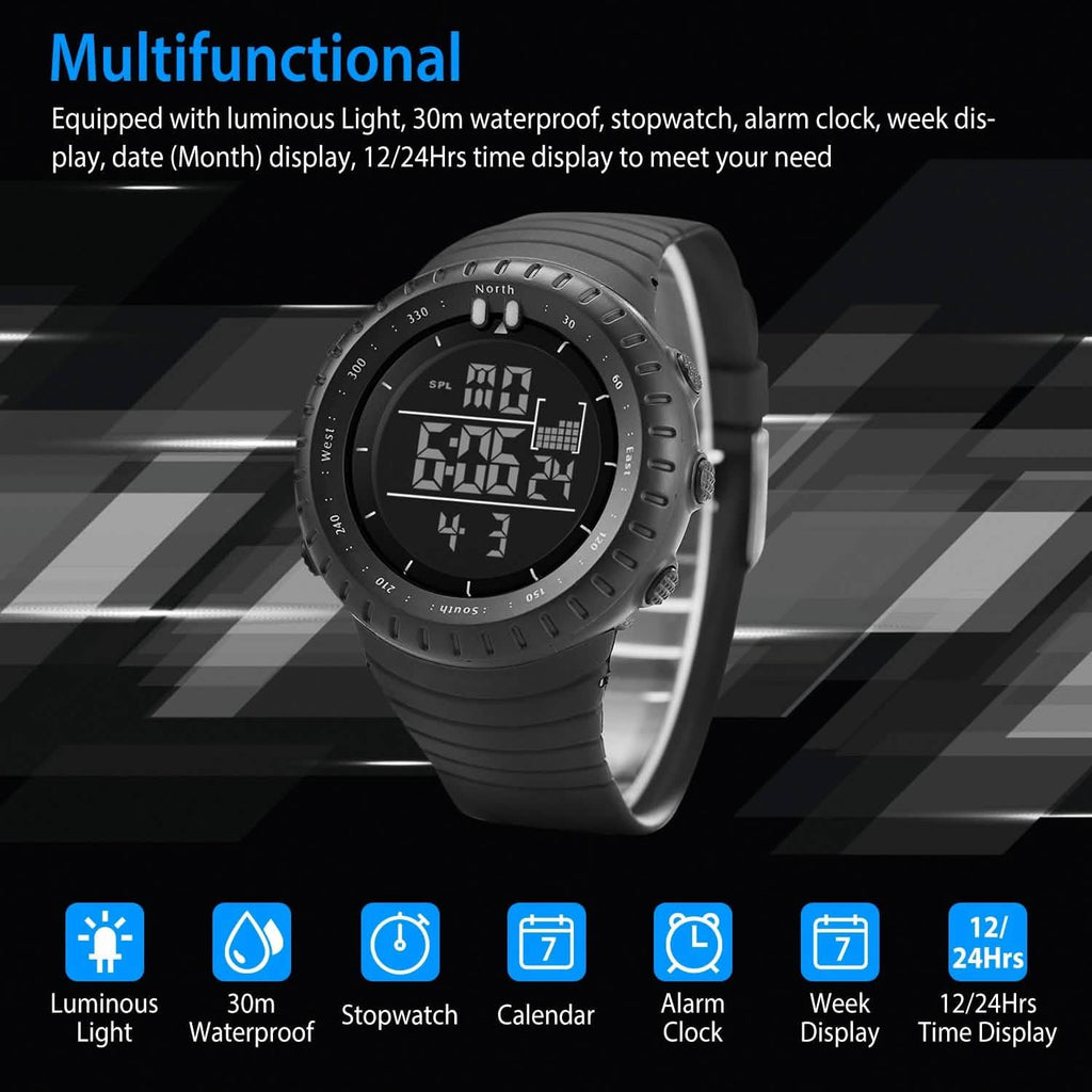 Digital Men's Sports Military Tactical Wrist Watch