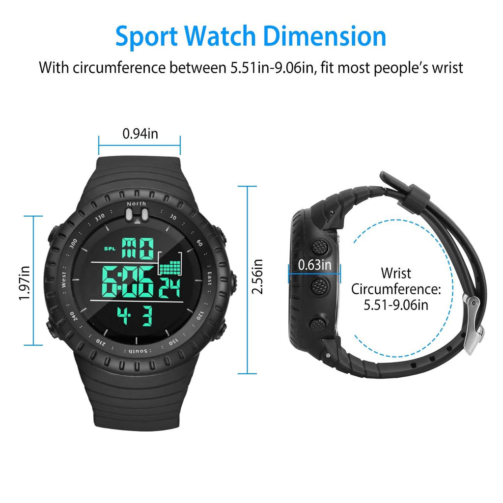 Digital Men's Sports Military Tactical Wrist Watch