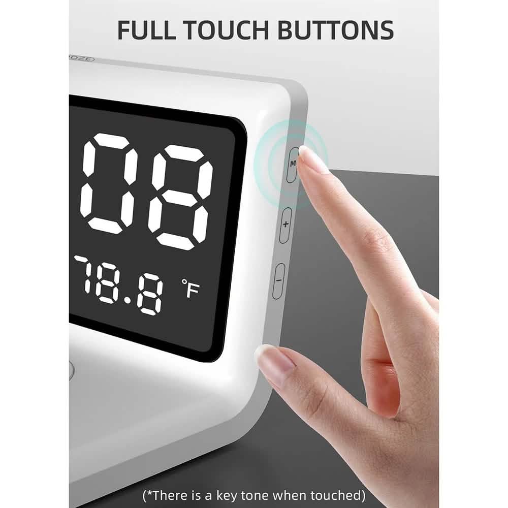 Digital Mirror Clock Wireless Charging Alarm Clock