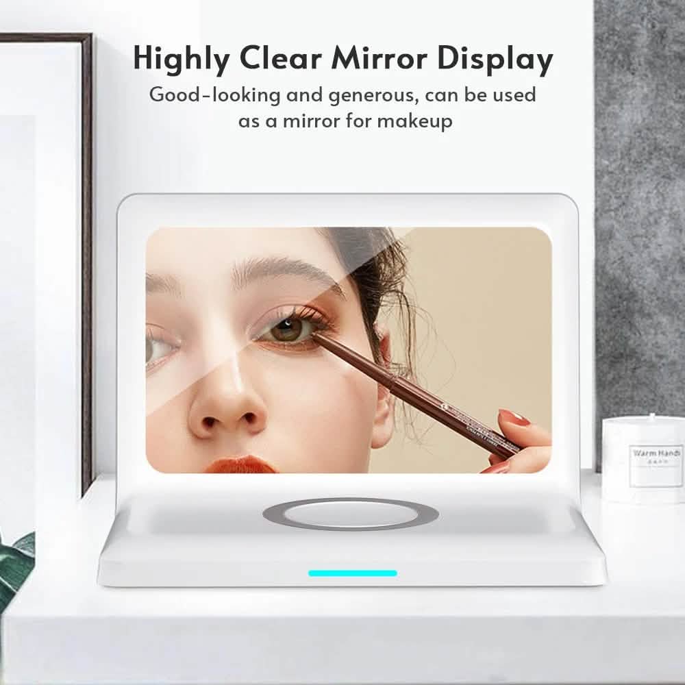 Digital Mirror Clock Wireless Charging Alarm Clock