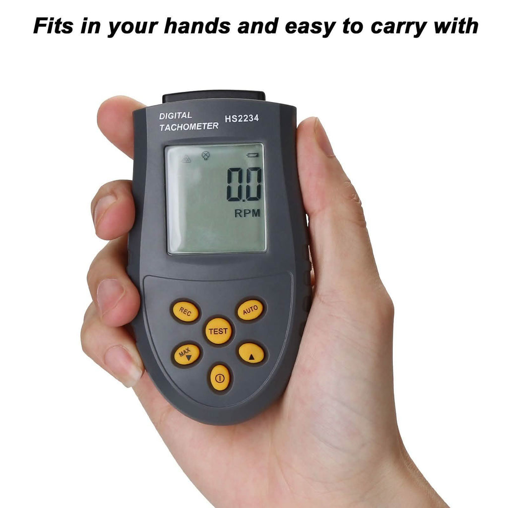 Digital Tachometer 2.5~99,999 RPM Accuracy Non-Contact Laser Photo Tachometer