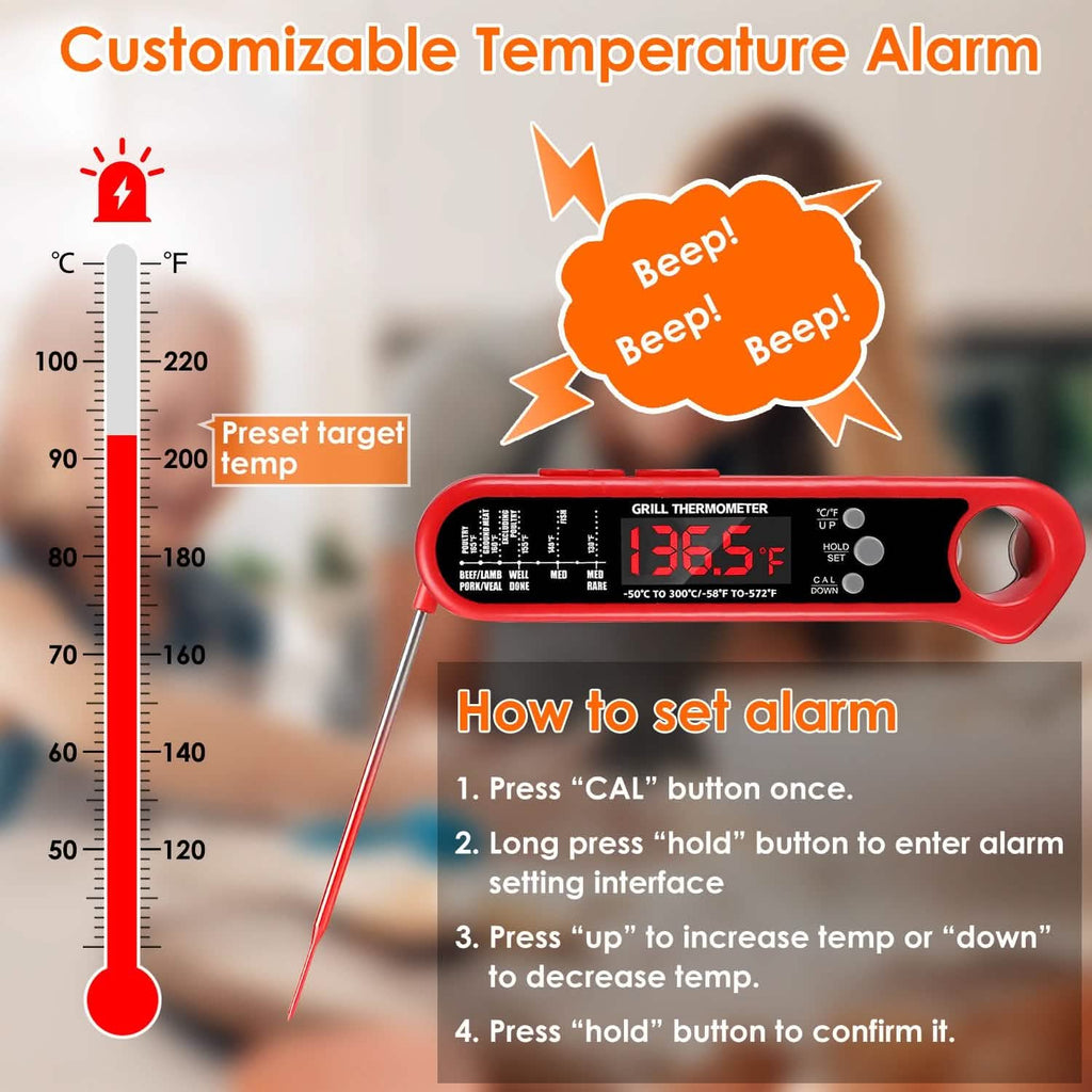 Digital Thermometer BBQ Meat Food Cooking Temperature Tester