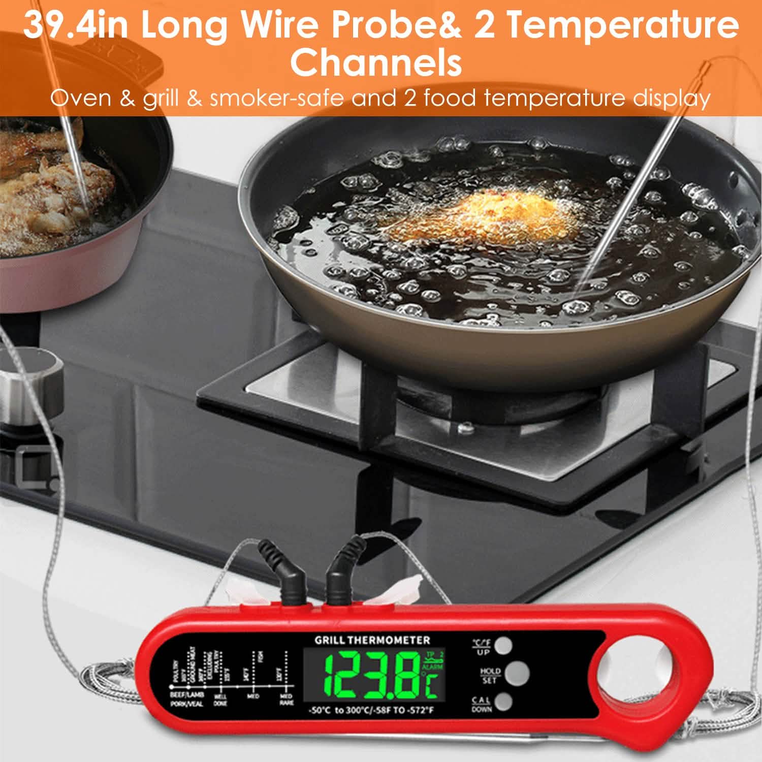 Digital Thermometer BBQ Meat Food Cooking Temperature Tester