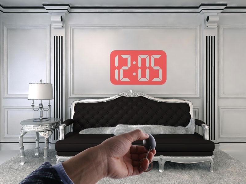 Digital Time Projection Clock Mini LED Clock With Time Projection Wake Up Light Alarm Clock for Heavy Sleeper Portable Digital Watch Night Light Magic Projector Clock