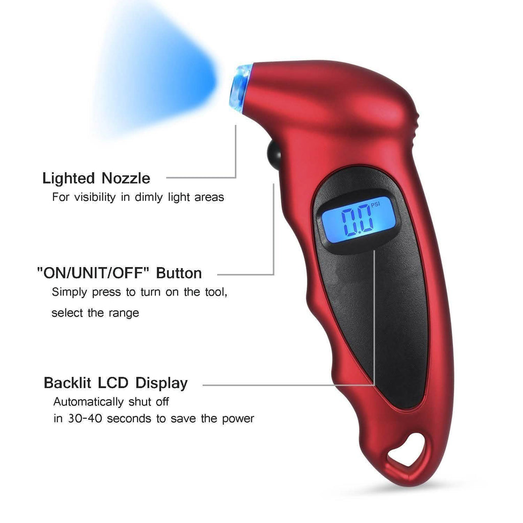 Digital Tire Pressure Gauge 150 PSI 4 Settings