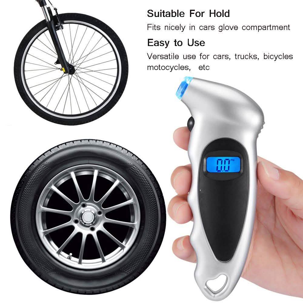 Digital Tire Pressure Gauge 150 PSI 4 Settings