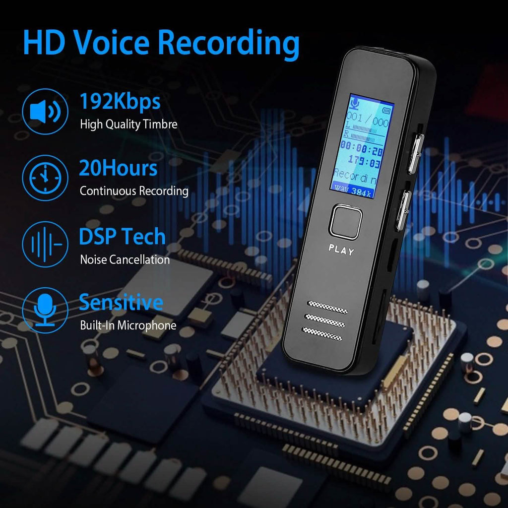 Digital Voice Recorder 32GB HD Sound Audio Recorder