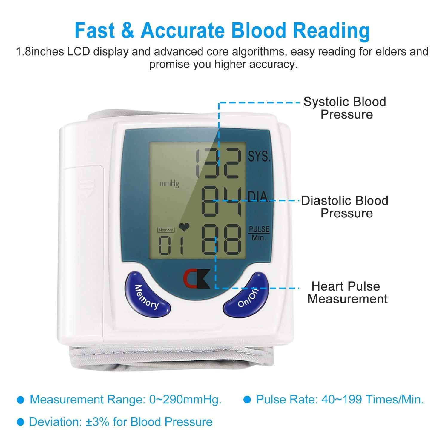 Digital Wrist Blood Pressure Monitor