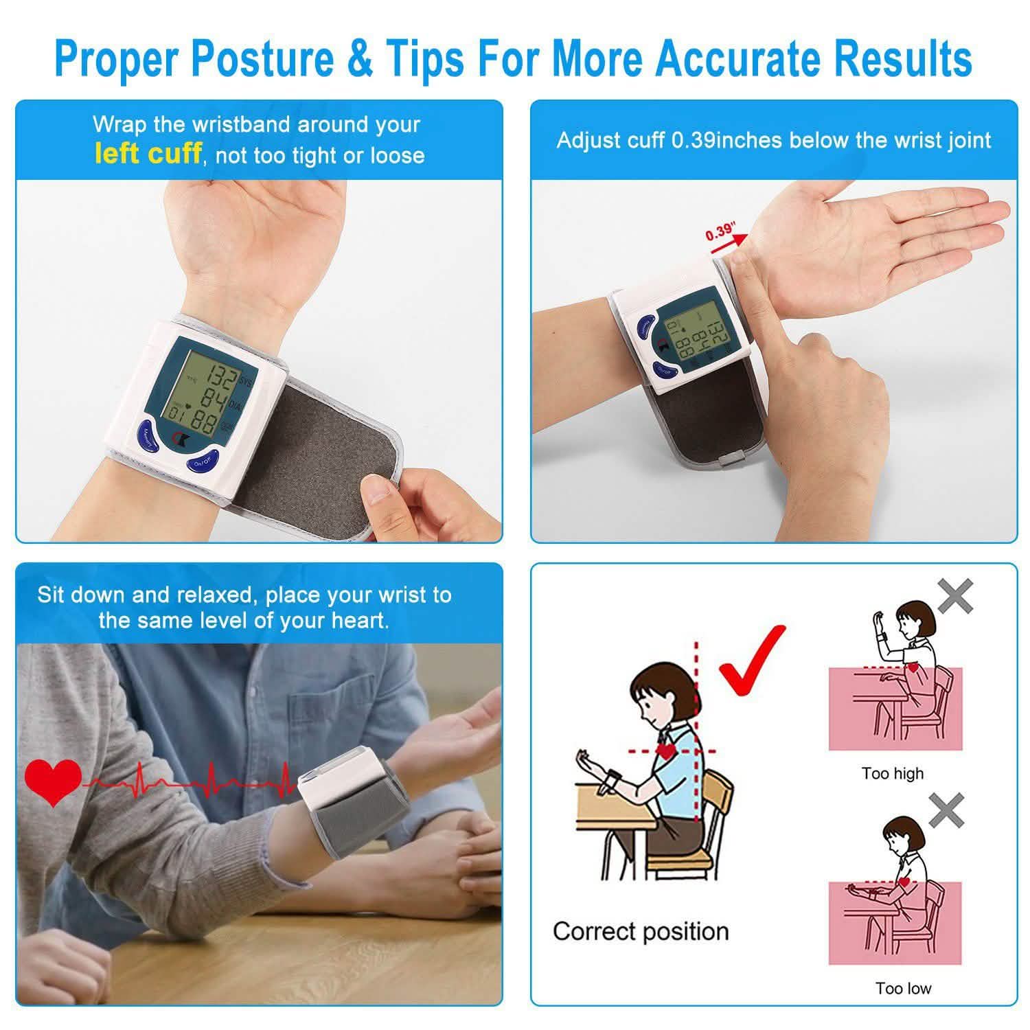 Digital Wrist Blood Pressure Monitor