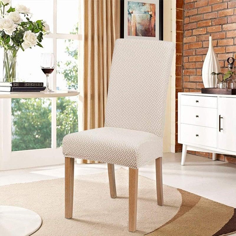 Dining Room Chair Cover Spandex Elastic Stretch Slipcover For Chairs Kitchen Hotel Banquet Sure Fit Home Décor Stretch Short Dining Room Chair One Piece Slipcover Form Fit Polyester/Spandex Machine Washable