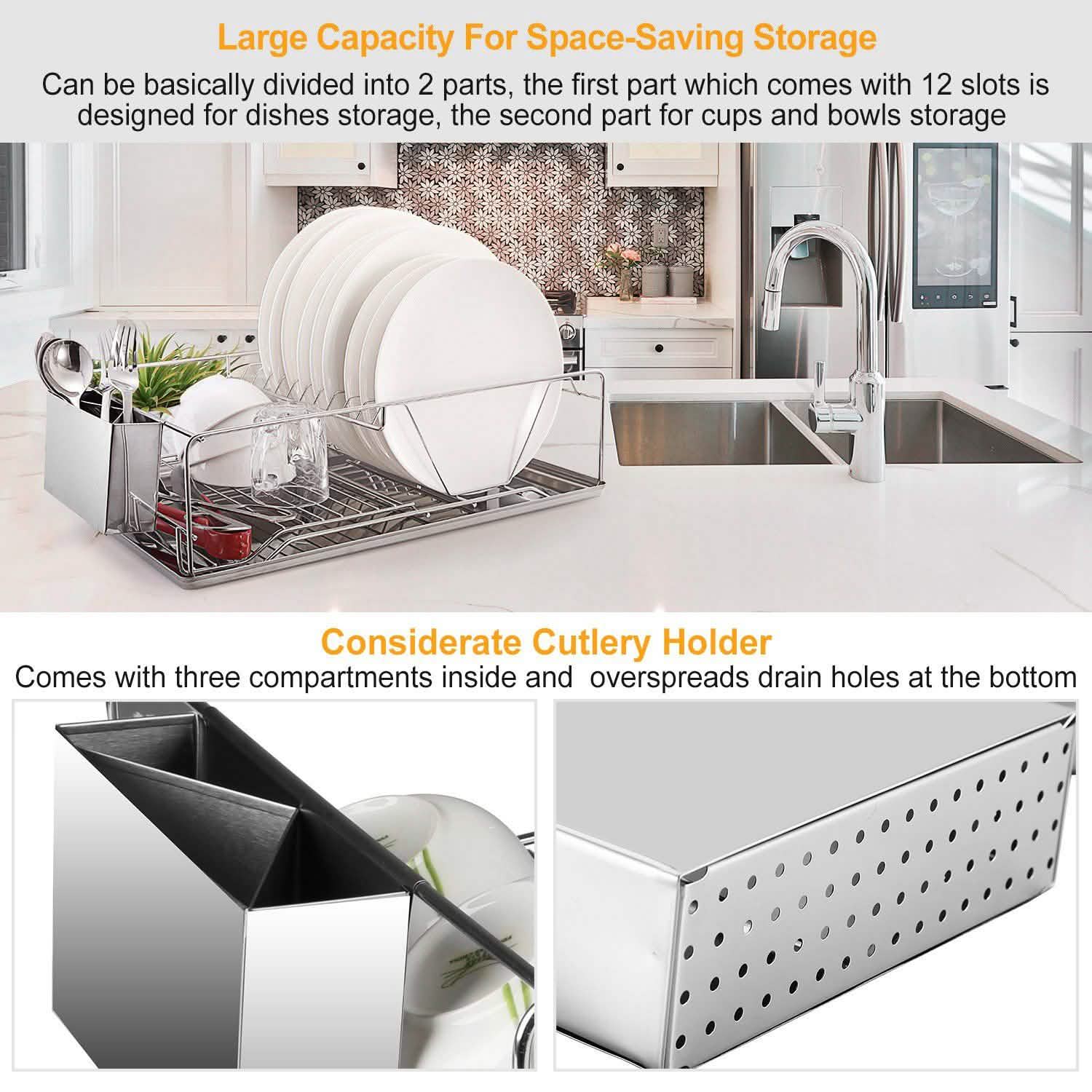 Dish Drying Rack Stainless Steel