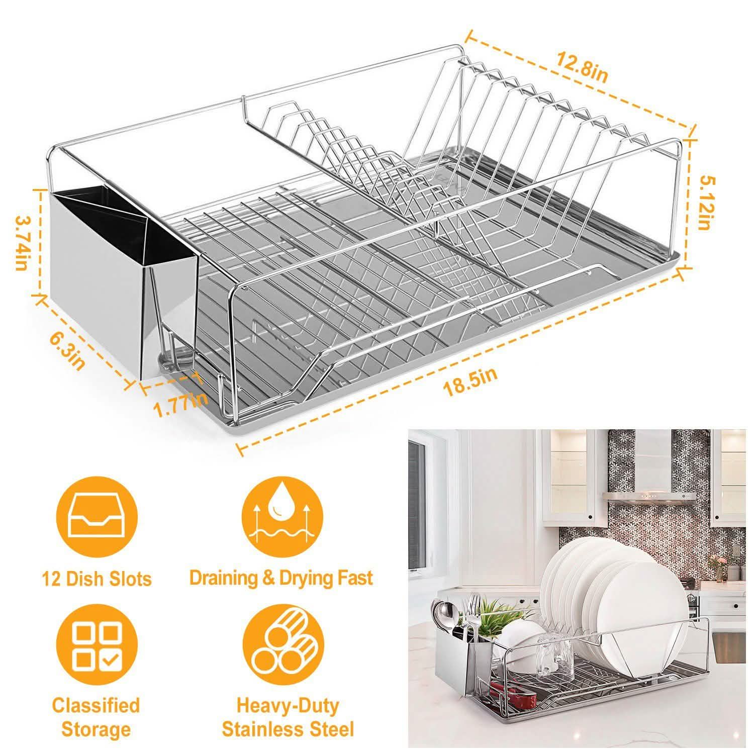 Dish Drying Rack Stainless Steel