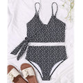 Ditsy Floral Wrap Knot Bikini Swimsuit