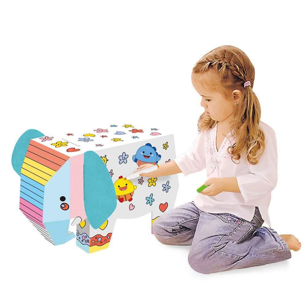 DIY 3D Coloring Cardboard