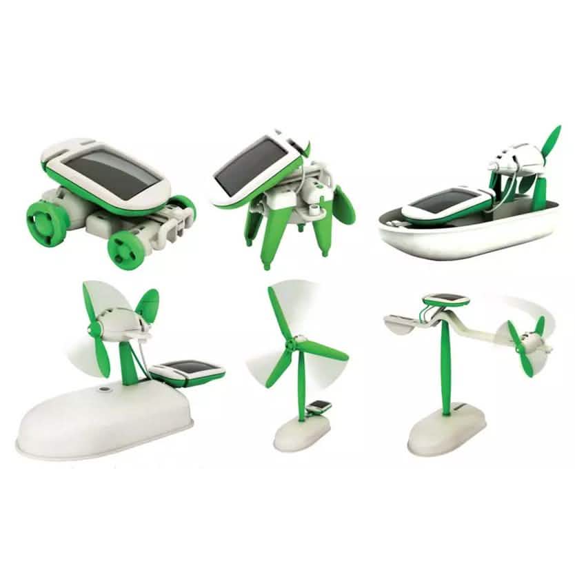 DIY 6-in-1 Educational Solar Robot Vehicles