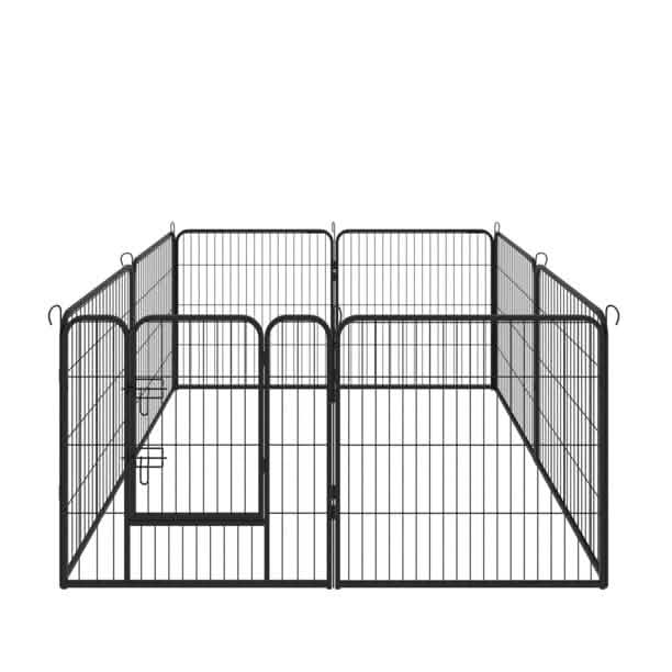 Dog Fence and Pet Playpen, Heavy Duty Foldable Metal 8 Panels Dog Pen 31.5" Height