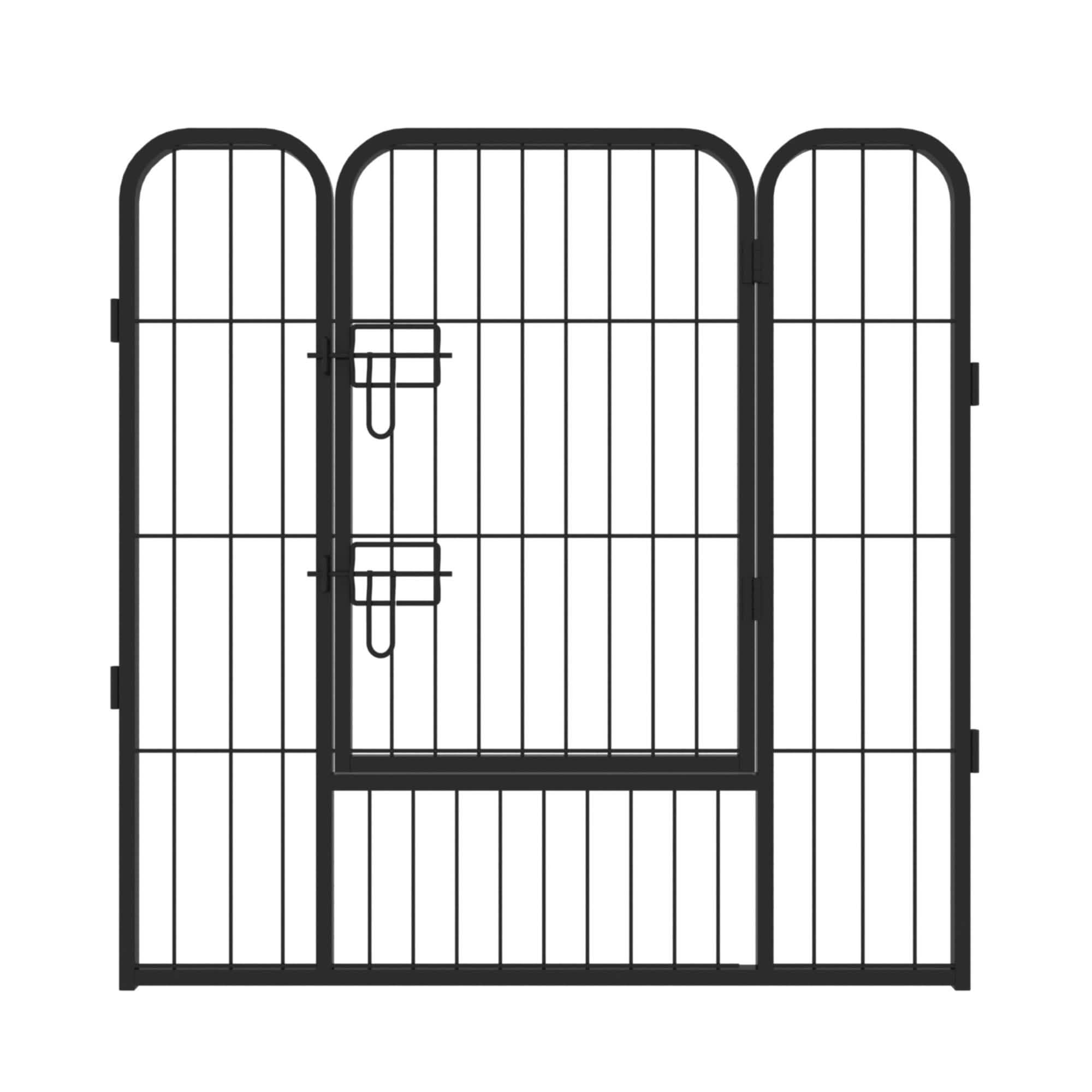 Dog Fence and Pet Playpen, Heavy Duty Foldable Metal 8 Panels Dog Pen 31.5" Height