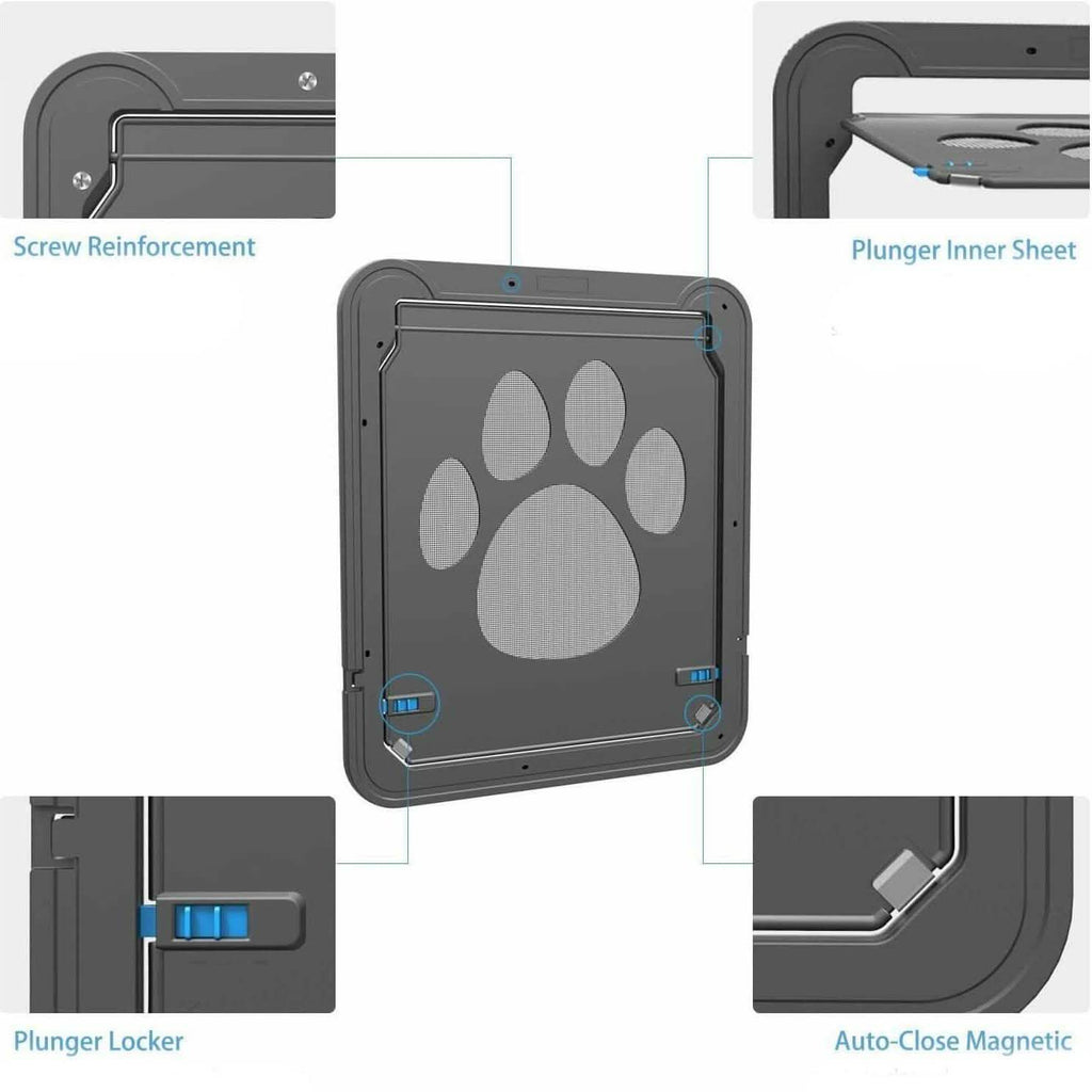Dog or Cat Small Screen Locking Flap Door Magnetic Automatic Slide Protector