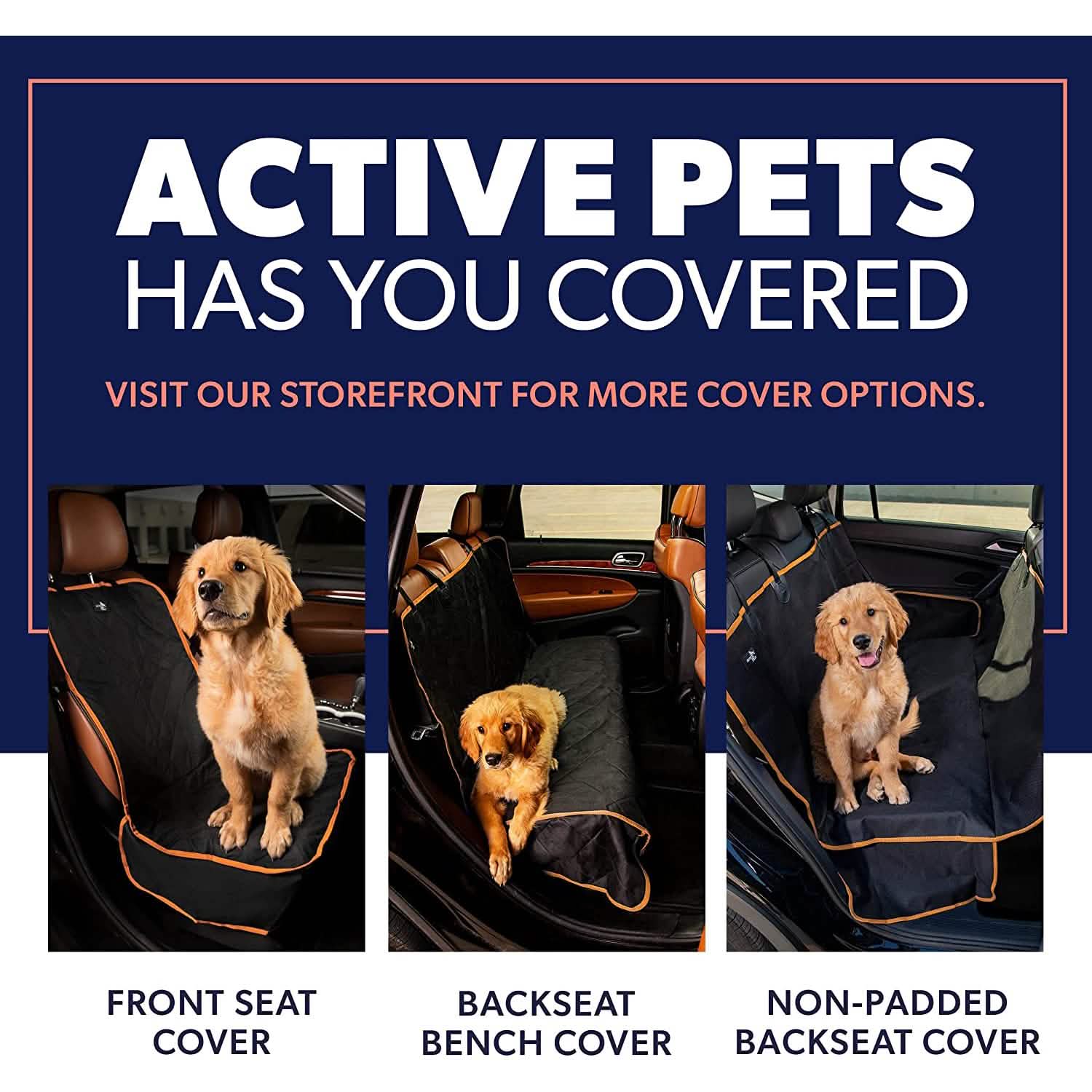 Dog Rear Seat Cover Protector Waterproof Anti-Scratch Anti-Slip Hammock