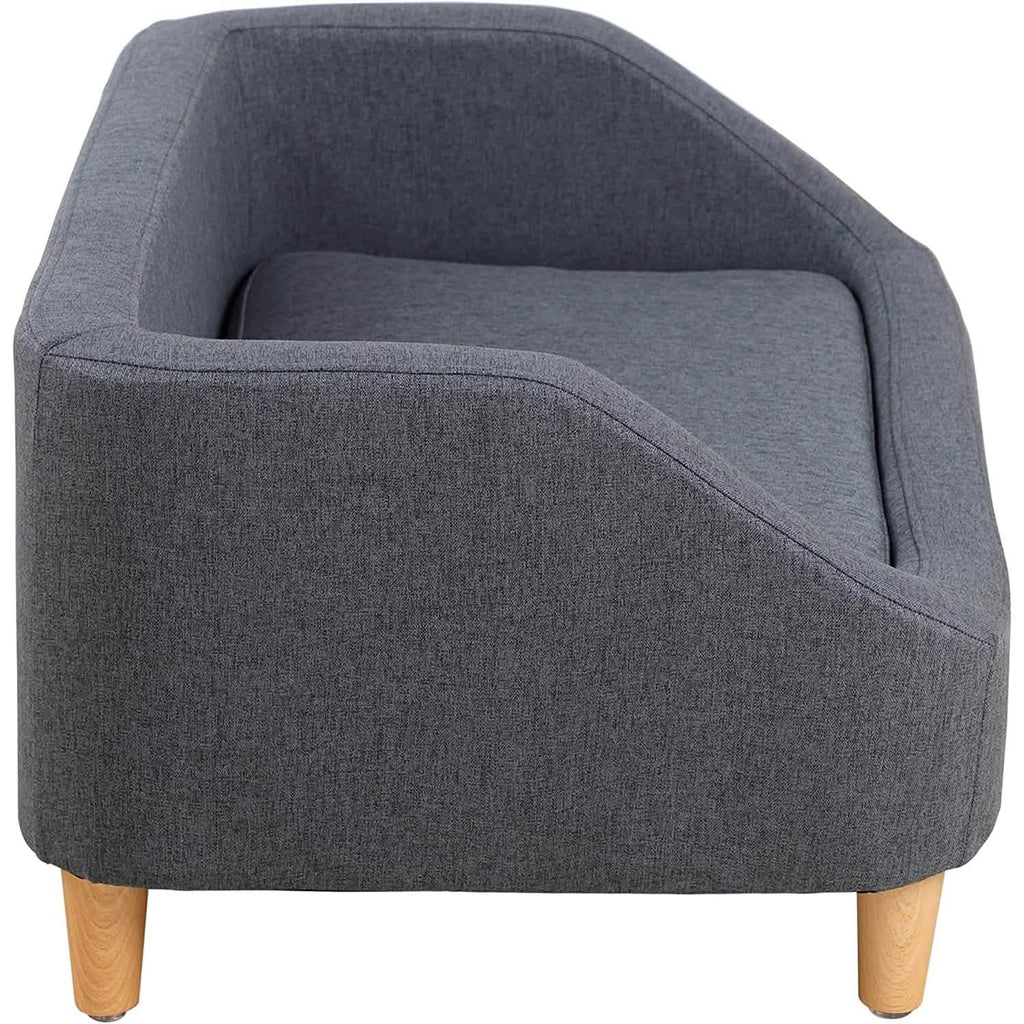 Dog Rectangular Sofa with Removable Cushion and Wooden Feet