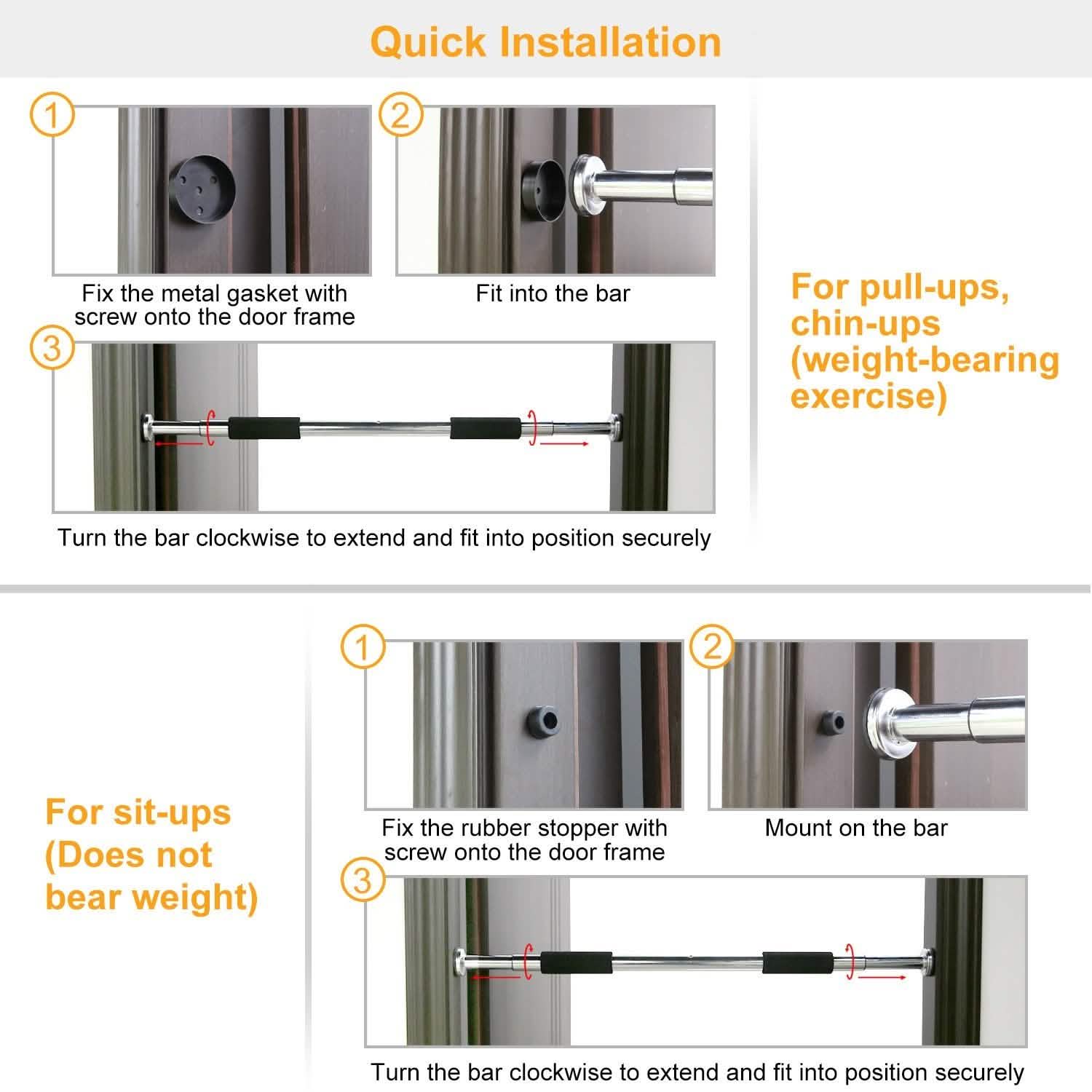 Doorway Pull Up Bar Exercise Gym
