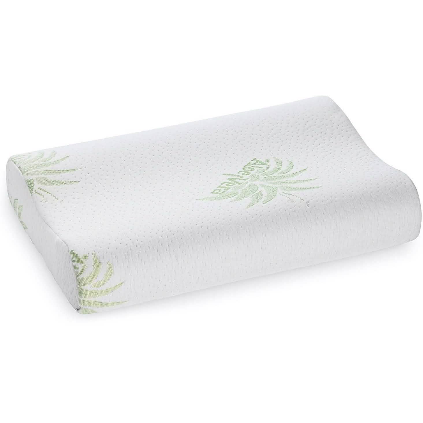 Dormire Contour Memory Foam Pillow with Removable Bamboo Soft Pillow Case