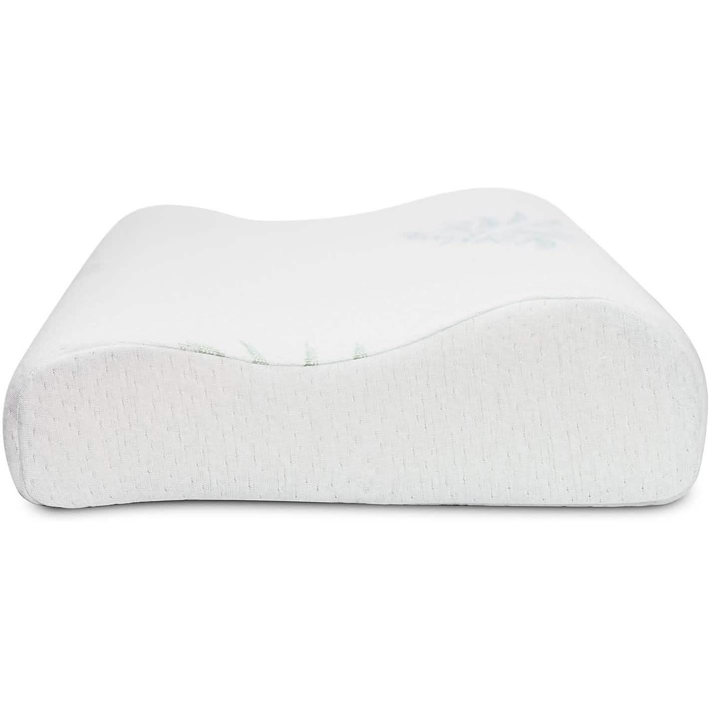 Dormire Contour Memory Foam Pillow with Removable Bamboo Soft Pillow Case