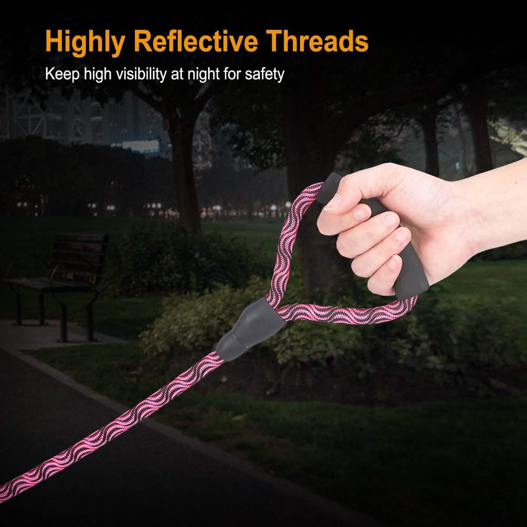 Double Dog Leash No-Tangle with Swivel Coupler Padded Handle