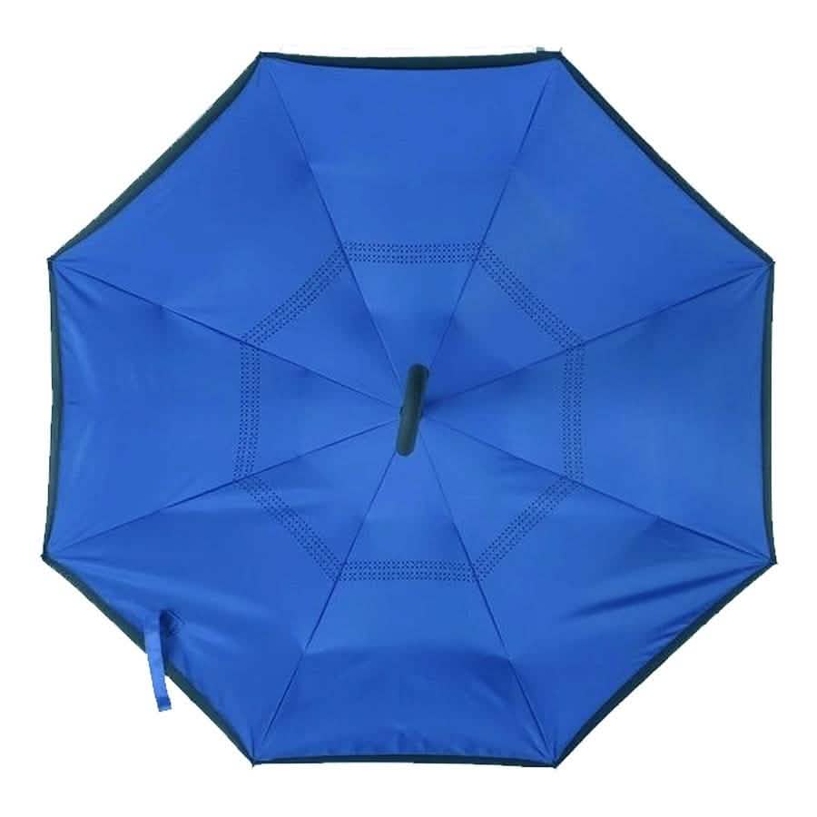 Double-Layer Windproof Reverse-Folding Smart Umbrella with UV Protection
