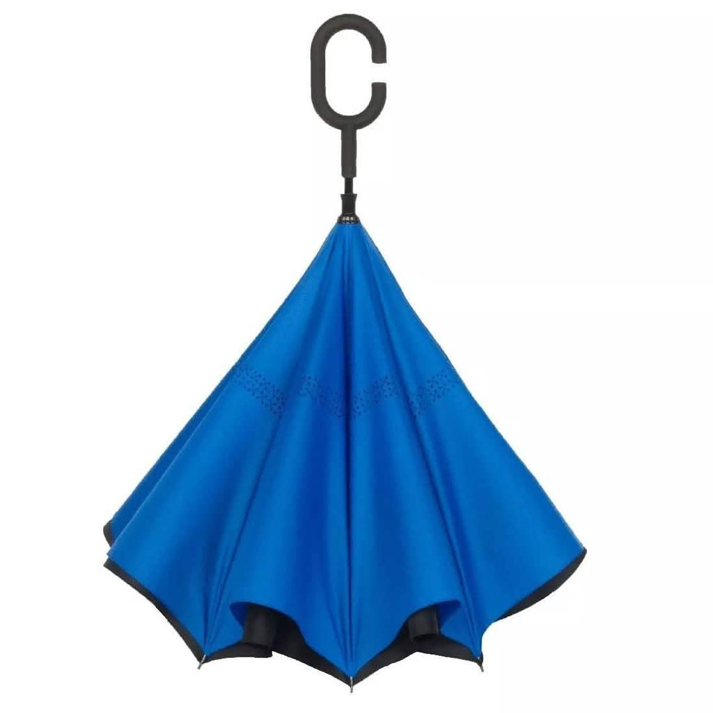 Double-Layer Windproof Reverse-Folding Smart Umbrella with UV Protection