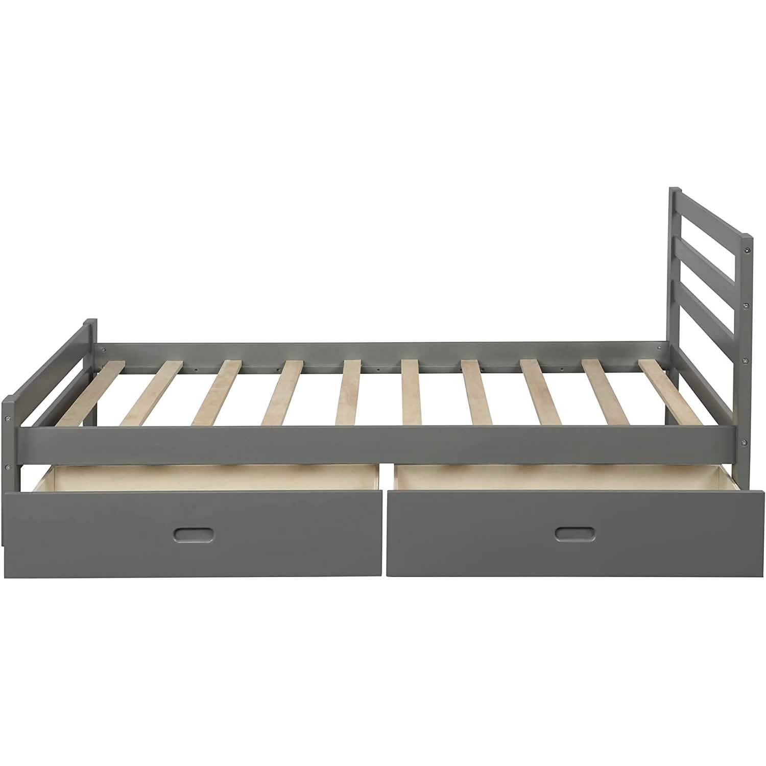 Platform Bed with Two Storage Drawers