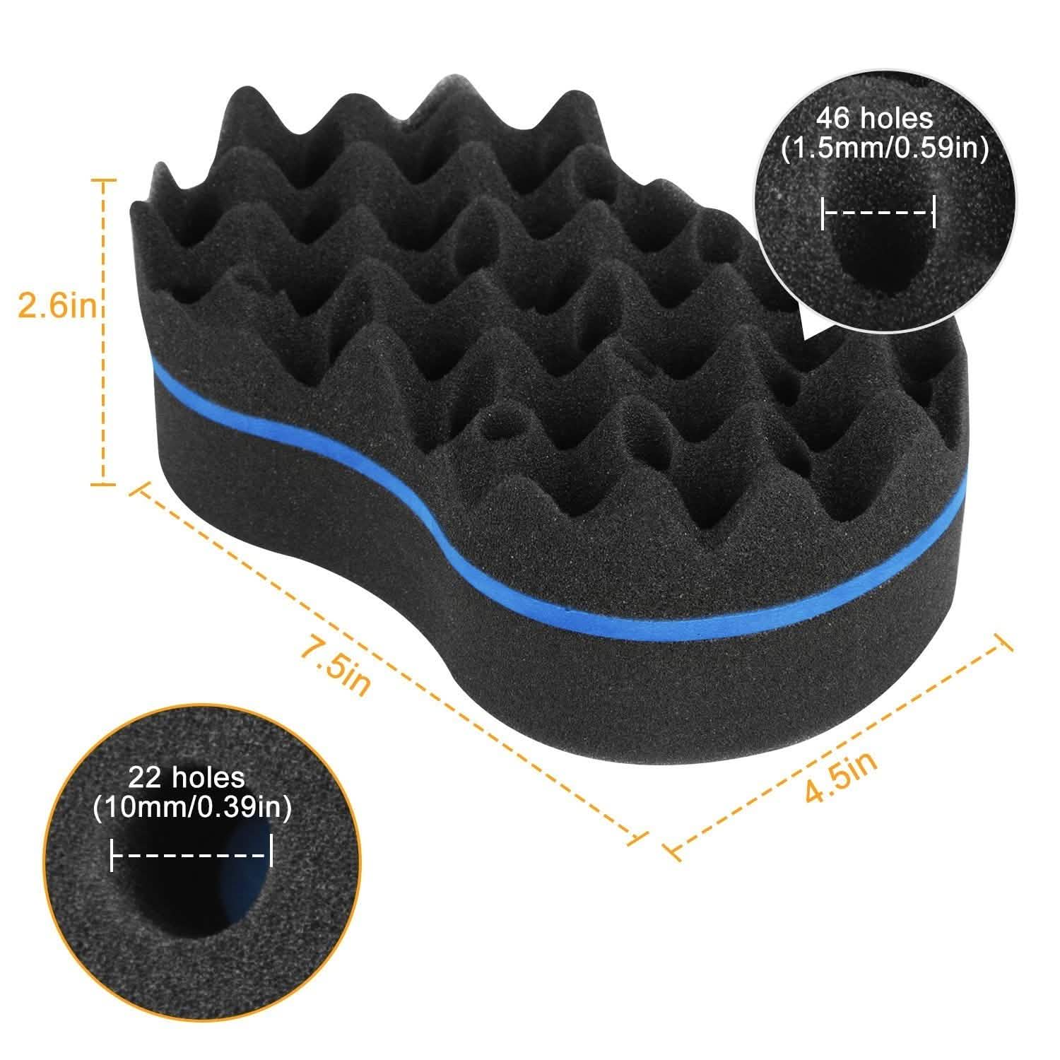 Double Sided Barber Sponge Hair Brush Comb Dreads Locking Twists Coil