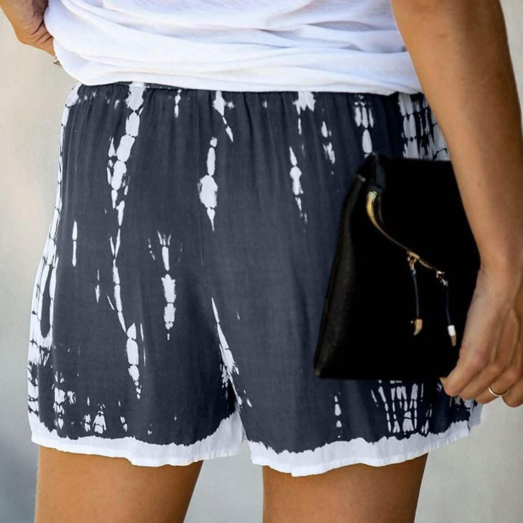 Doublju Women's Loose Fit Comfortable Elastic Waist Band and Strap Casual Shorts