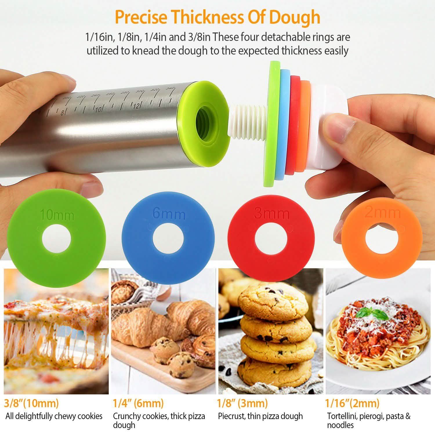 Dough Rolling Pin Dough Roller Stainless Steel