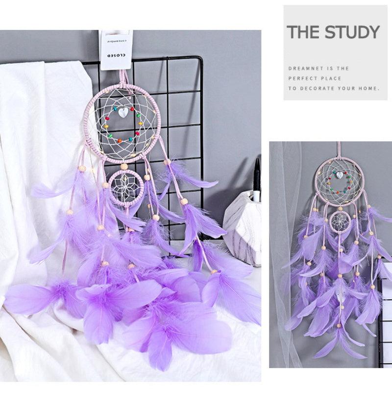 Dream Catcher Led Handmade Dream-catcher Traditional Feather Hanging Home Wall Decoration  Night Dream Catchers  Decor Ornament Wall Hanging Wind Chimes For Home Room Decoration