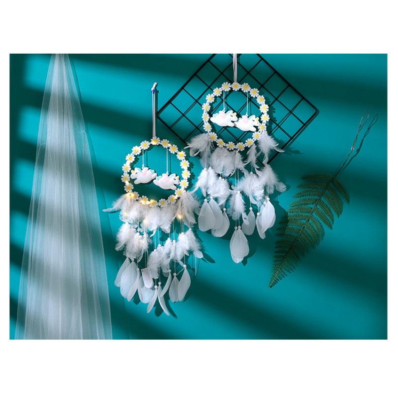 Dream Catcher Led Handmade Dream-catcher Traditional Feather Hanging Home Wall Decoration  Night Dream Catchers  Decor Ornament Wall Hanging Wind Chimes For Home Room Decoration