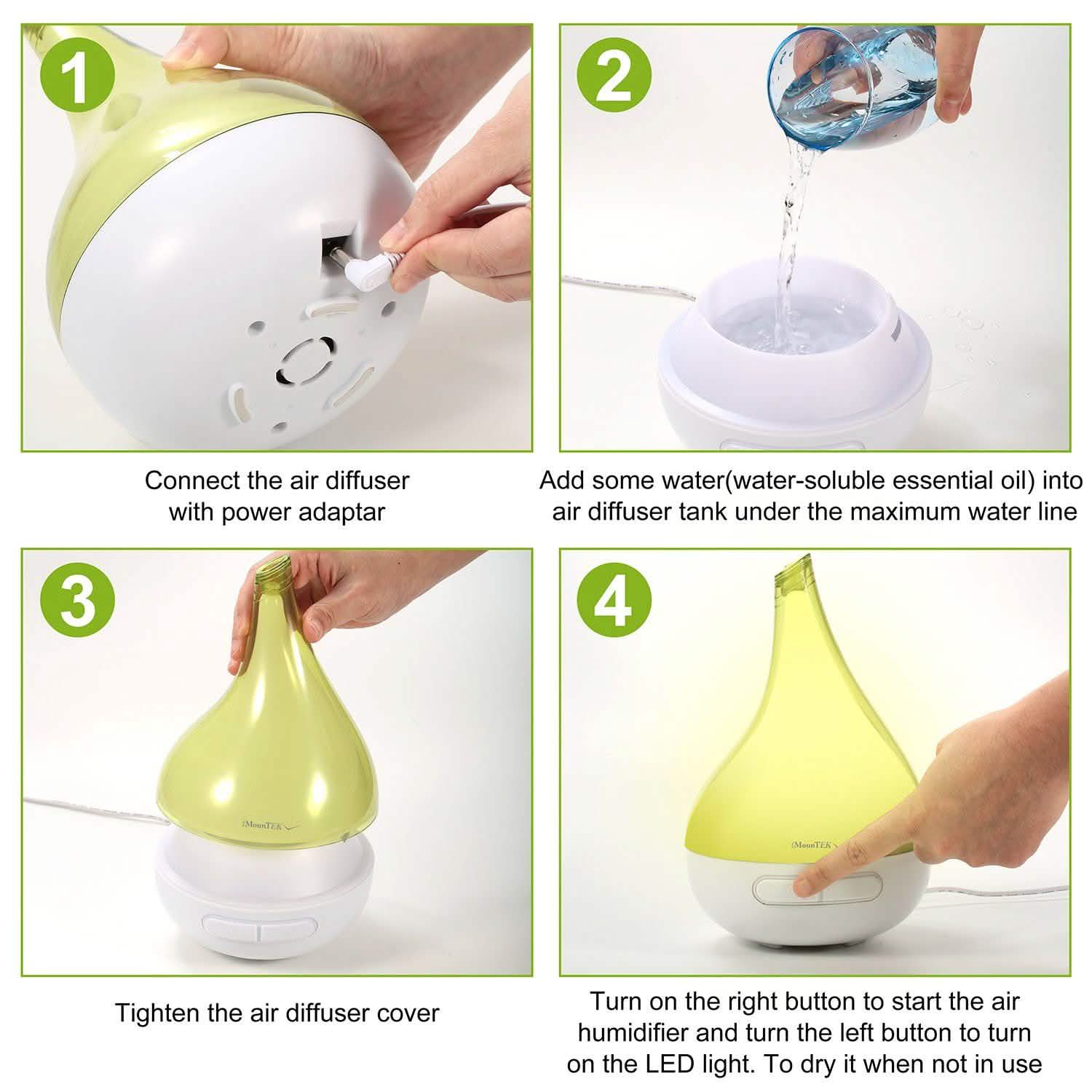 Drop-Shaped Cool Mist Humidifier