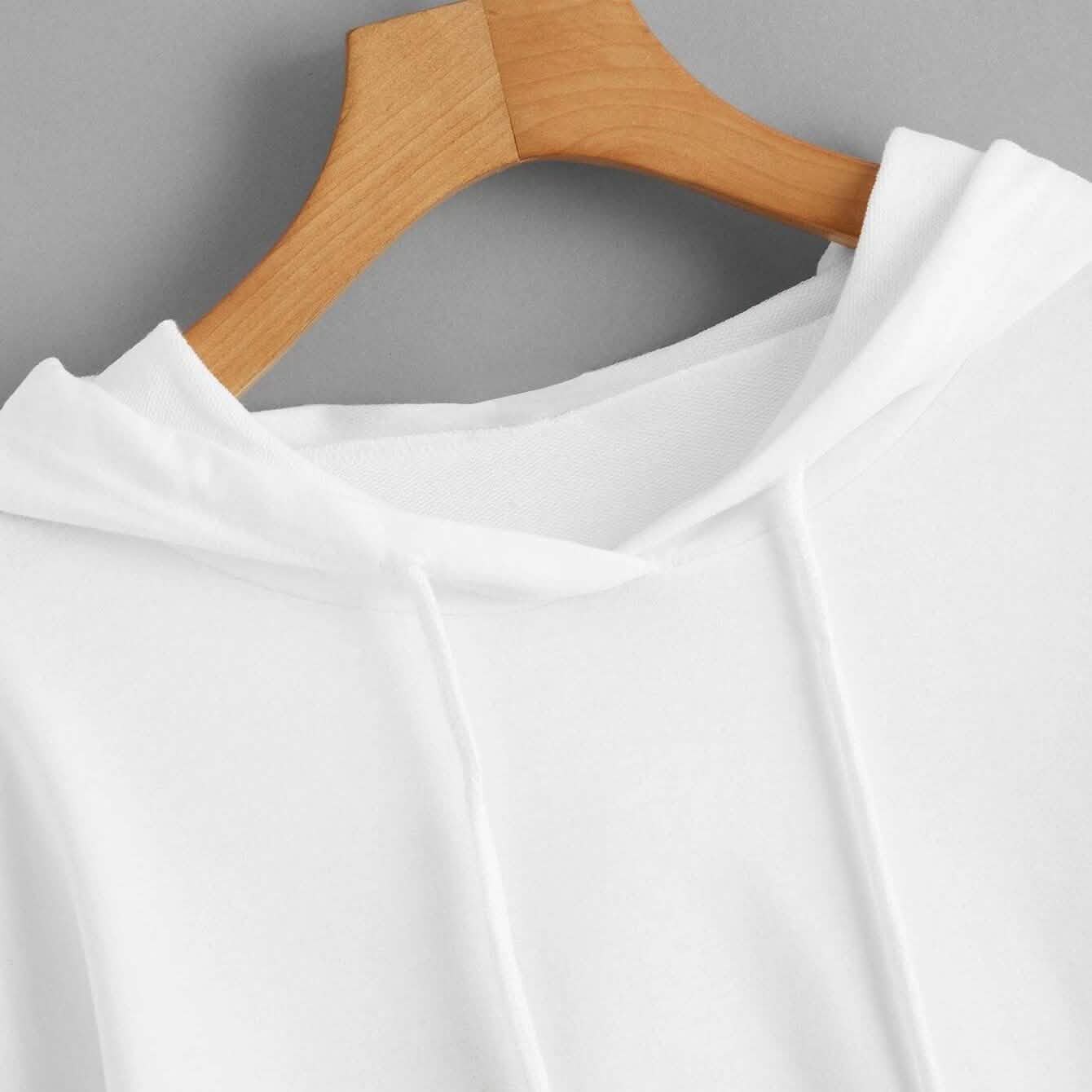 Drop Shoulder Crop Hoodie