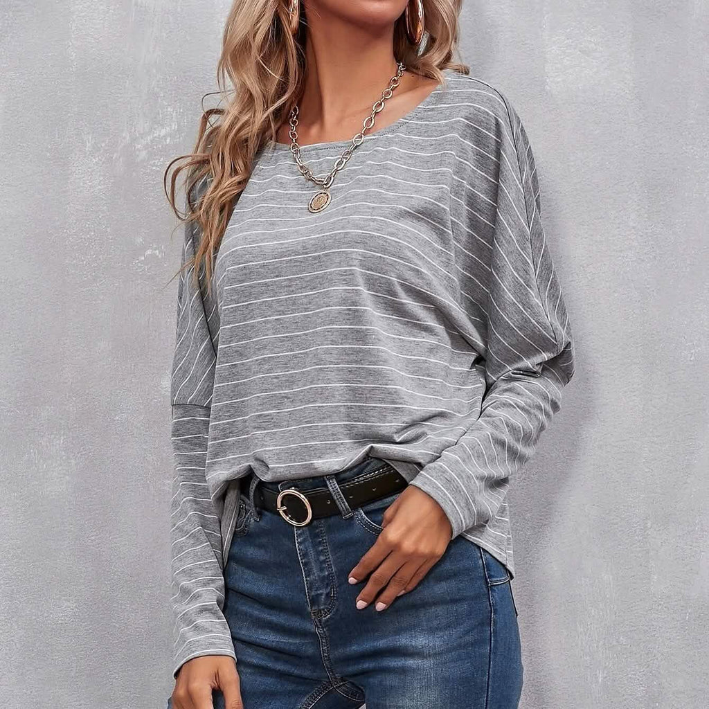 Drop Shoulder Striped Tee