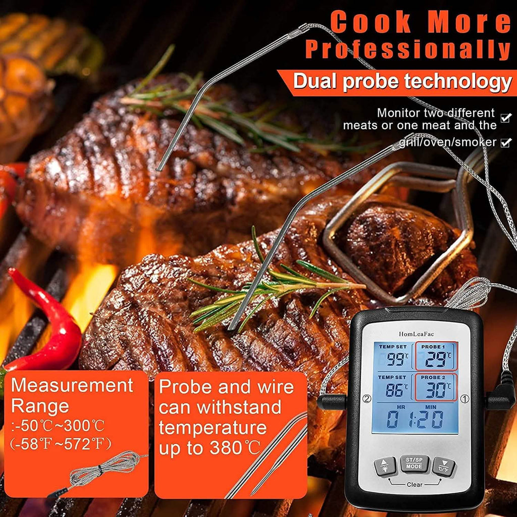 Dual Probe Digital Instant Read Food Thermometer