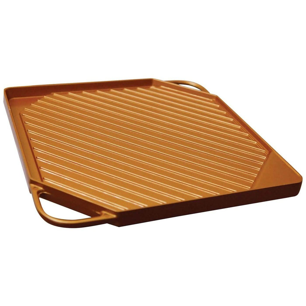 Dual-Sided Copper Griddle and Grill Pan