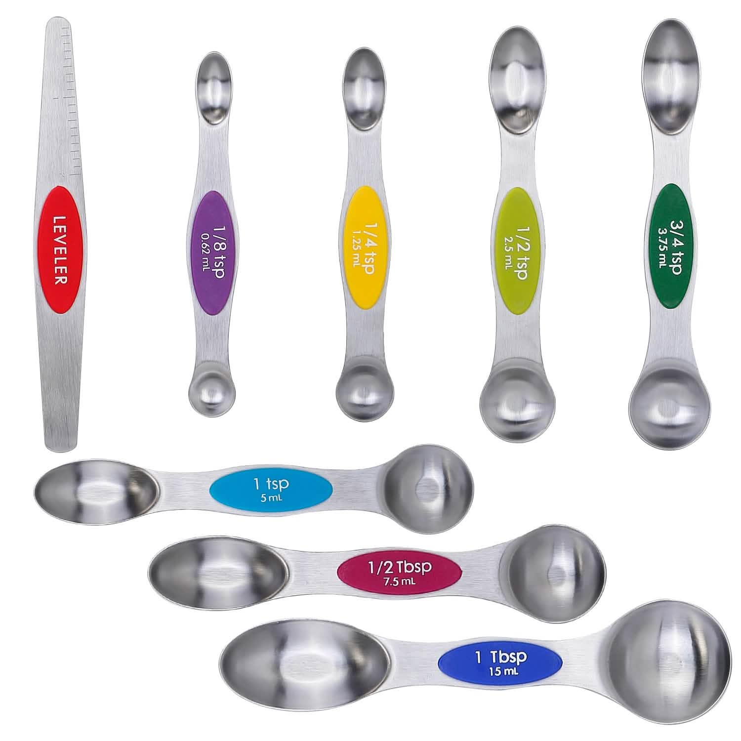 Dual Sided Magnetic Measuring Spoons