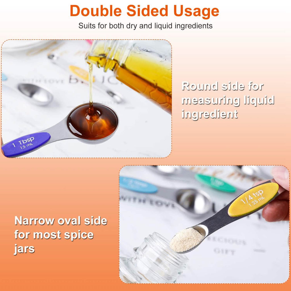 Dual Sided Magnetic Measuring Spoons