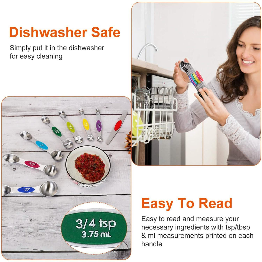 Dual Sided Magnetic Measuring Spoons