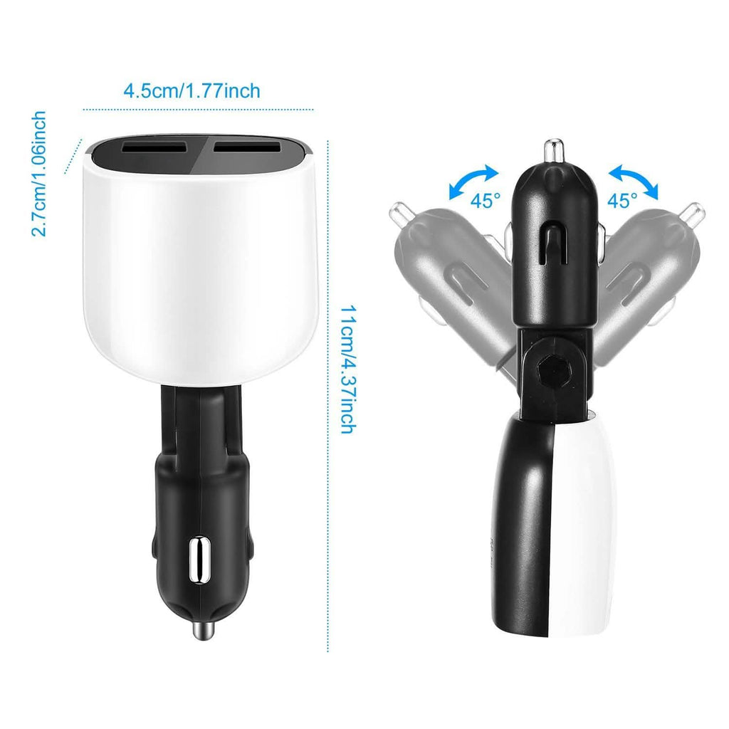 Dual USB Car Charger with Low Voltage LED Display