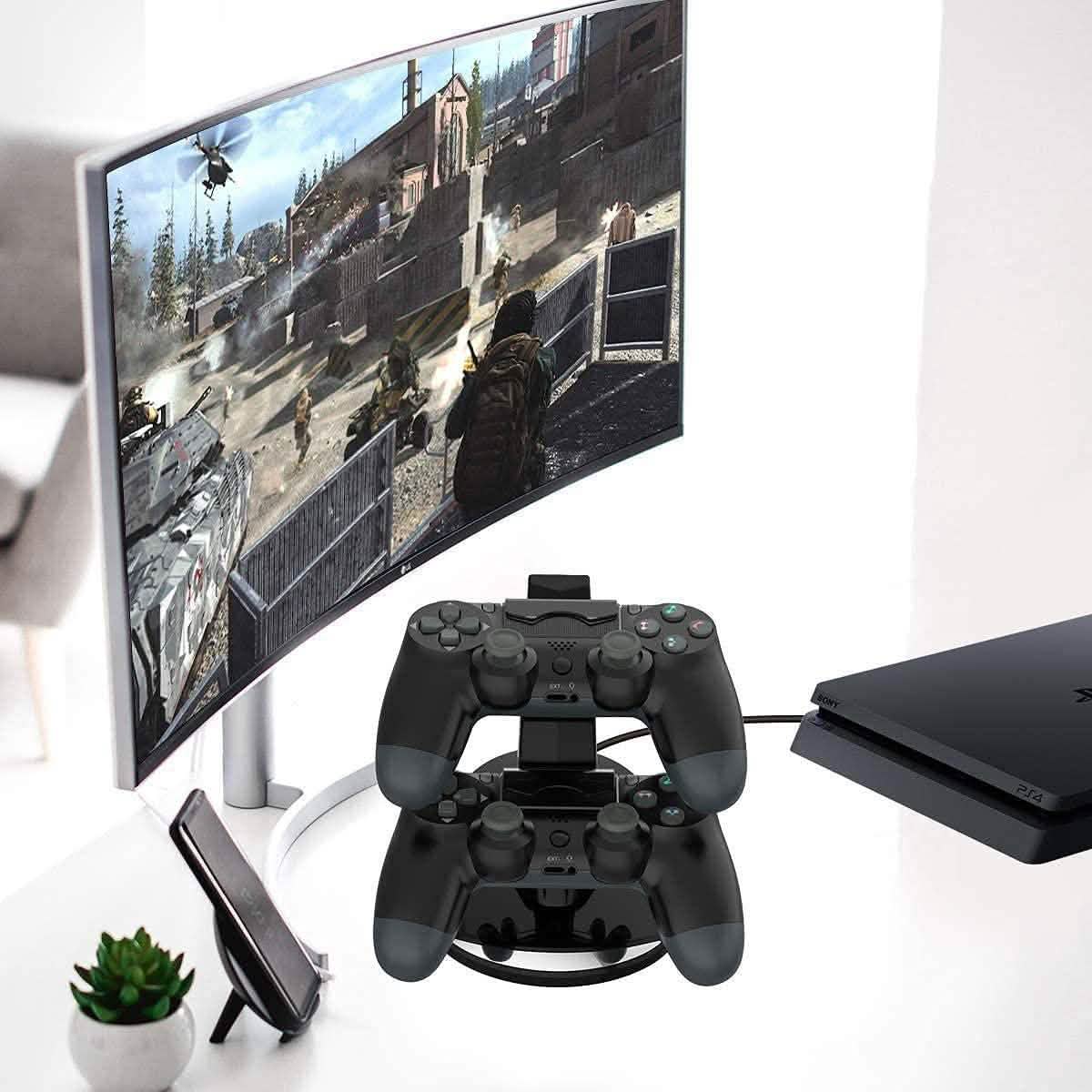 Dual USB Fast Charging Station and LED Indicator for Sony PS4 Controller