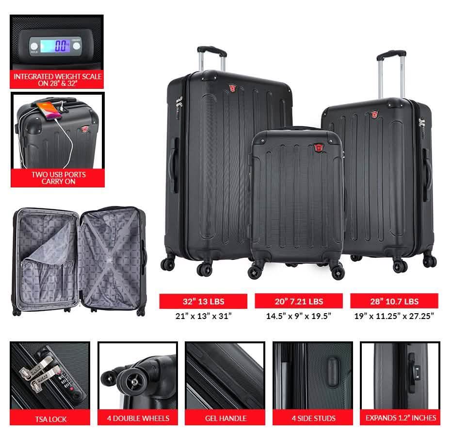 DUKAP Intely Hardside Spinner Luggage